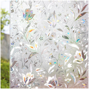 CottonColors Window Privacy Film 3D Rainbow Window Film Decorative Window Film Heat Blocking (BLKM008)