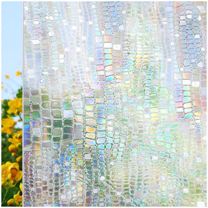 CottonColors Window Privacy Film 3D Rainbow Window Film Decorative Window Film Heat Blocking (BLKM013)