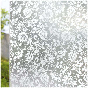 CottonColors Window Privacy Film Frosted Glass Window Film Decorative Window Film Heat Blocking Static Cling Glass Door Film Window Clings for Glass Windows(BLKM026)