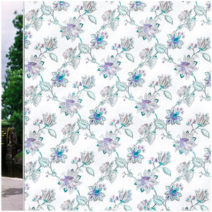 CottonColors Stained Glass Window Film Window Privacy Film Decorative Window Film Heat Blocking(BLKM053)