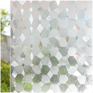 CottonColors Window Privacy Film Frosted Glass Window Film Decorative Window Film Heat Blocking Static Cling Glass Door Film Window Clings for Glass Windows(BLKM054)