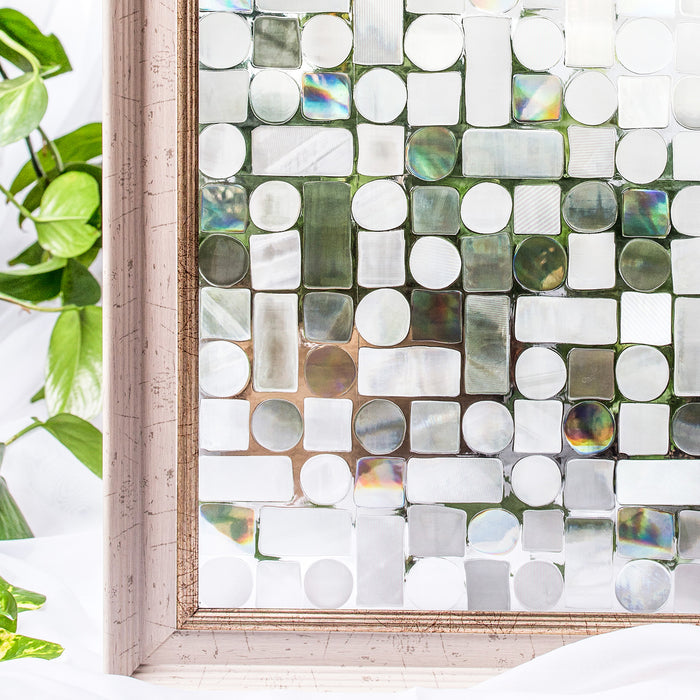 CottonColors Window Privacy Film 3D Rainbow Window Film Decorative Window Film Heat Blocking（BLKM003）