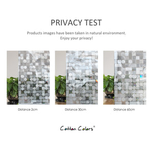 CottonColors Window Privacy Film 3D Rainbow Window Film Decorative Window Film Heat Blocking（BLKM003）