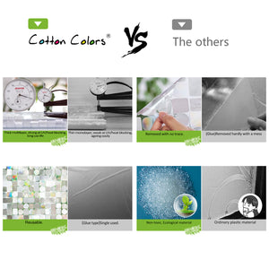 CottonColors Window Privacy Film 3D Rainbow Window Film Decorative Window Film Heat Blocking（BLKM003）