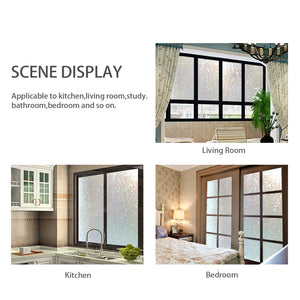 CottonColors Window Privacy Film 3D Rainbow Window Film Decorative Window Film Heat Blocking（BLKM004）