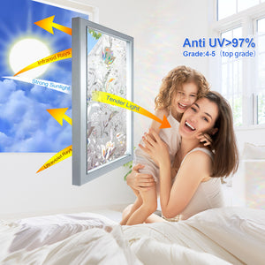 CottonColors Window Privacy Film 3D Rainbow Window Film Decorative Window Film Heat Blocking (BLKM008-B)
