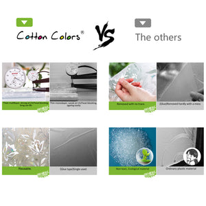 CottonColors Window Privacy Film 3D Rainbow Window Film Decorative Window Film Heat Blocking (BLKM008-B)