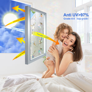 CottonColors Window Privacy Film 3D Rainbow Window Film Decorative Window Film Heat Blocking（BLKM017）