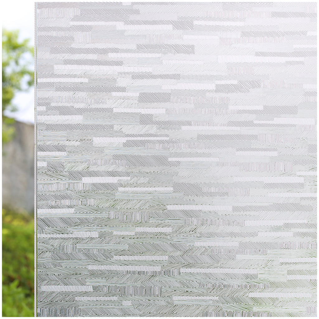 CottonColors Window Privacy Film Frosted Glass Window Film Decorative Window Film Heat Blocking Static Cling Glass Door Film Window Clings for Glass Windows（BLKM056）