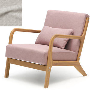 CottonColors Accent Chair, Living Room Chairs & Reading Chair - Solid Wood Frame with Soft Cushion, Removable Machine-Washable Cover (Multiple Colors)