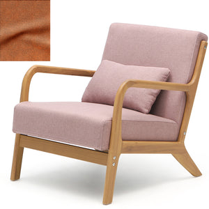 CottonColors Accent Chair, Living Room Chairs & Reading Chair - Solid Wood Frame with Soft Cushion, Removable Machine-Washable Cover (Multiple Colors)