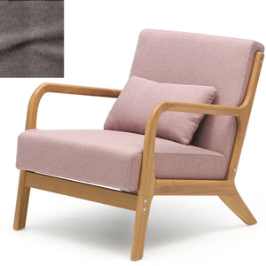 CottonColors Accent Chair, Living Room Chairs & Reading Chair - Solid Wood Frame with Soft Cushion, Removable Machine-Washable Cover (Multiple Colors)