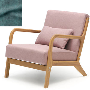 CottonColors Accent Chair, Living Room Chairs & Reading Chair - Solid Wood Frame with Soft Cushion, Removable Machine-Washable Cover (Multiple Colors)