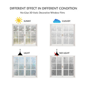 CottonColors 3D Decorate Privacy Window Film Anti UV Static Cling 90*200CM - Cottoncolors Home Decoration window film privacy film window sticker