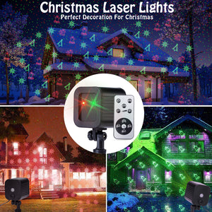Led Decorative Projector Laser Lights 4 Patterns Snow Santa Plug in Night Lights for  Halloween Holiday Party