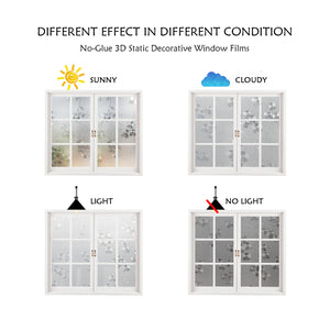 CottonColors 3D Decorate Privacy Window Film Anti UV Static Cling 90*200CM - Cottoncolors Home Decoration window film privacy film window sticker