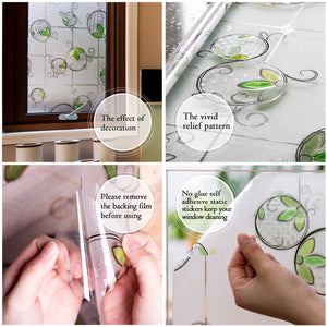CottonColors 3D Decorate Privacy Window Stickers Anti UV Static Cling 90*200CM - Cottoncolors Home Decoration window film privacy film window sticker