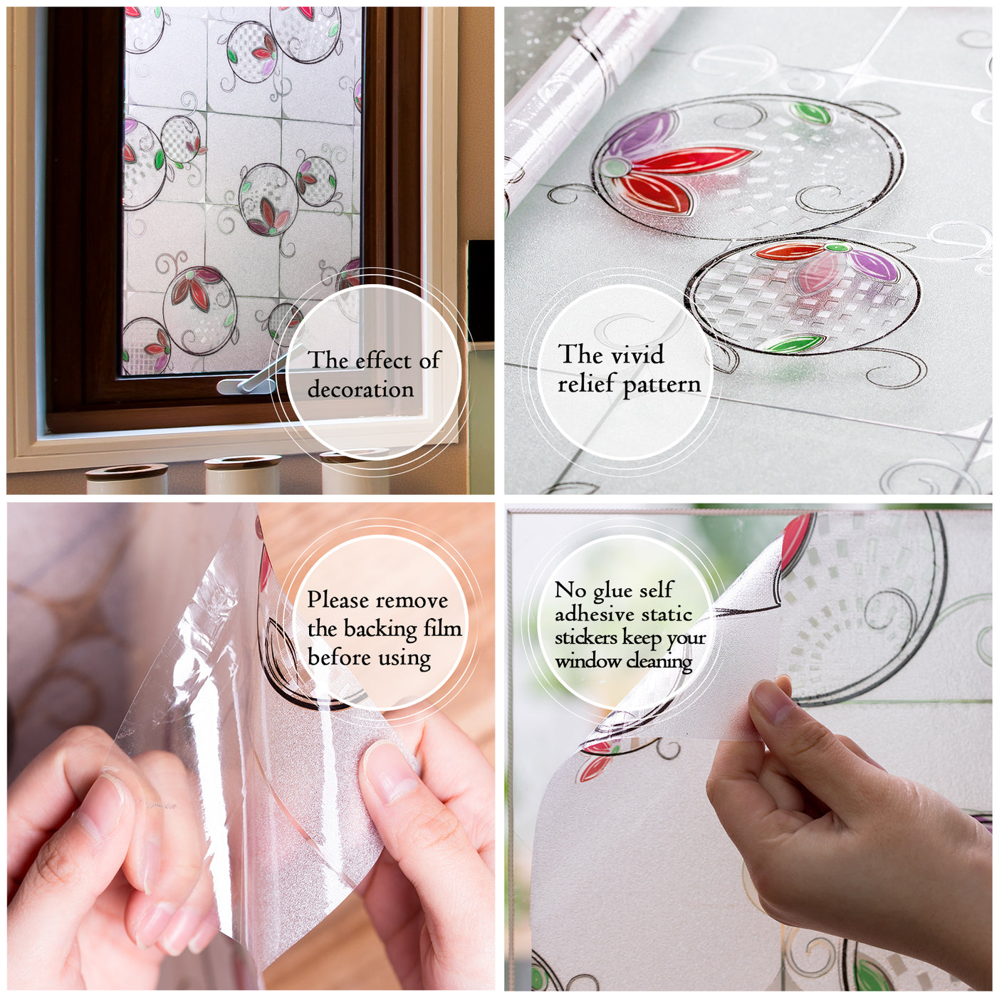 Window Colouring Sticker Decorate Window Stickers Static Cling 90*200CM – Cottoncolors Home ...