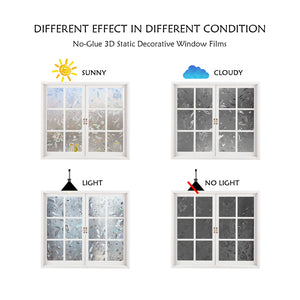 CottonColors 3D Decorate Privacy Window Stickers Anti UV Static Cling 90*200CM - Cottoncolors Home Decoration window film privacy film window sticker