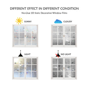 CottonColors 3D Decorate Privacy Window Film Anti UV Static Cling 90*200CM - Cottoncolors Home Decoration window film privacy film window sticker