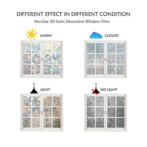 CottonColors 3D Decorate Privacy Window Film Anti UV Static Cling 90*200CM - Cottoncolors Home Decoration window film privacy film window sticker