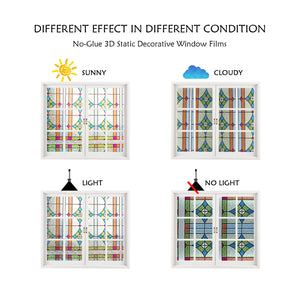 CottonColors Decorate Privacy Window Stickers Anti UV Static Cling 90*200CM - Cottoncolors Home Decoration window film privacy film window sticker